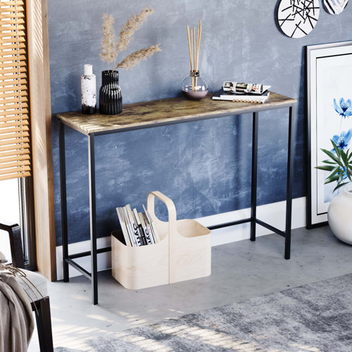 Borough Wharf Sylvie 100Cm Industrial Style Slim Console Table With